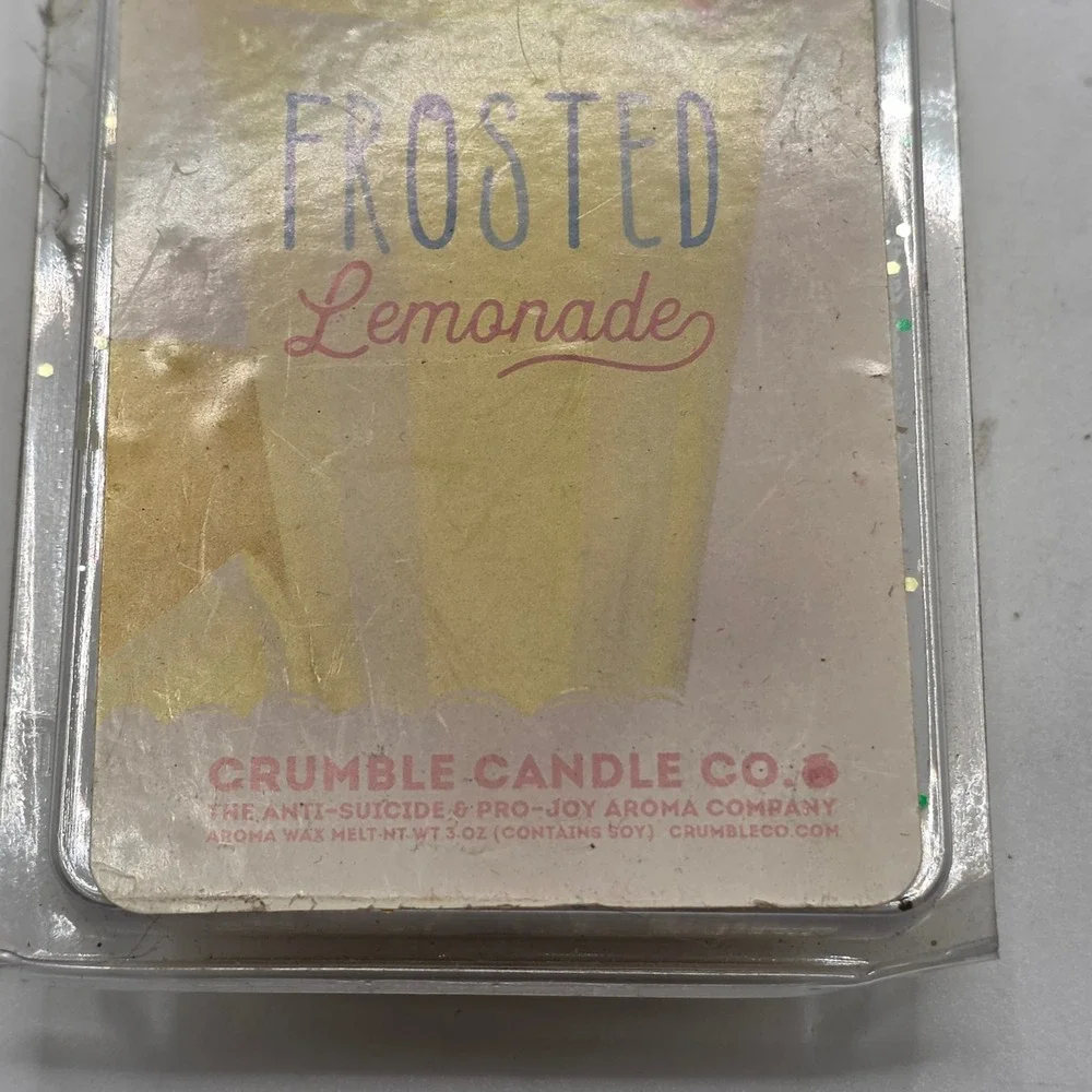 Wax Melt Crumble Candle Co 3oz Yellow Good‎ Frosted Lemonade Glitter Fragrance